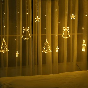Ramadan Fairy Light Elk Bells modello albero di natale luce impermeabile per interni giardino esterno camera da letto Patio <span class=keywords><strong>balcone</strong></span> bianco caldo - Product Image 4