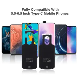 10000mAh có thể điều chỉnh loại C cho Huawei OPPO Samsung S23 Vivo Oneplus Nokia <span class=keywords><strong>Google</strong></span> cho Xiaomi Pin trường hợp thông minh Bìa ngân hàng điện - Product Image 5