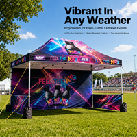 Tente pliante à cadre en aluminium avec logo personnalisé, 10x10 pieds, 10x20 pieds, murs en Oxford imperméables, gazebo portable pour l'extérieur