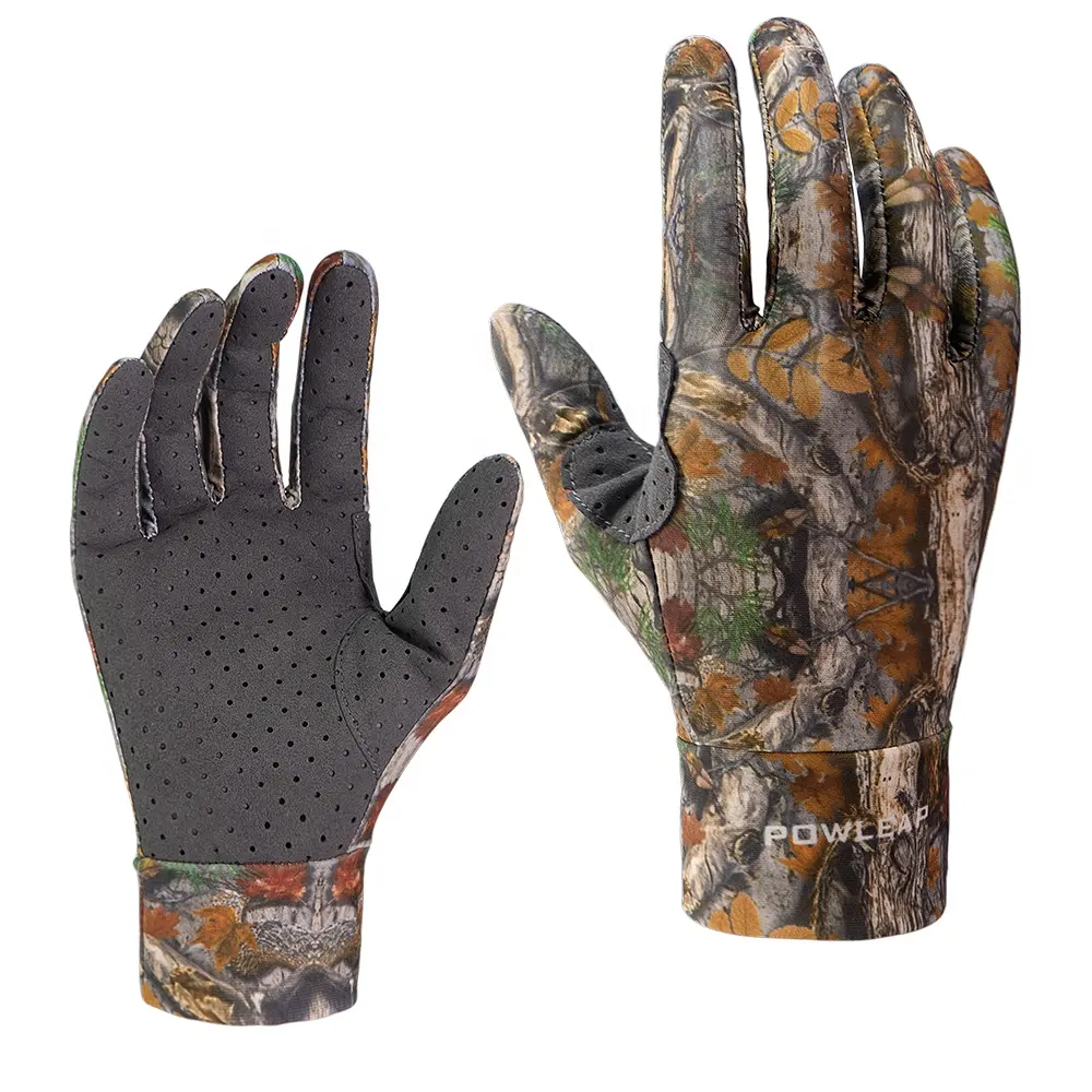 Tela de toque ao ar livre Camuflagem Bionic Full Fingers Hunter Luvas de trabalho Jungle Deer Duck Hunting Shooting Gloves para homens Mulheres