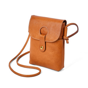 Bolso para teléfono Nasman Retro de piel de vaca, cubierta cuadrada vertical de 7 pulgadas, bolso cruzado portátil para el hombro para uso diario - Product Image 5