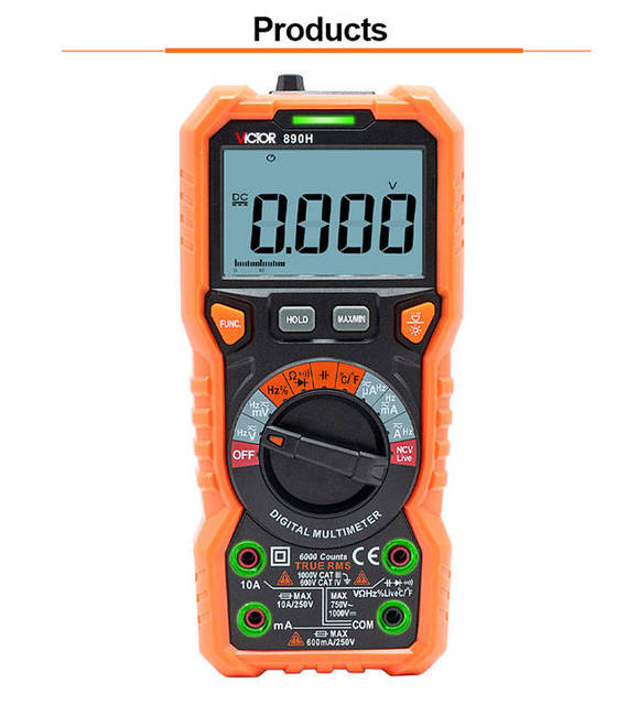 VICTOR 890H 890H+ Multimeter High Precision Auto Range Tester True RMS Intelligent Anti-burning NCV Universal Multimeter