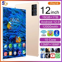 Tablet Android Popular de 12.9 Pulgadas con Doble SIM, Marca Personalizada OEM, 16 GB + 1 TB, Uso Educativo, Llamadas Telefónicas y Soporte para PC