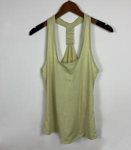 Débardeur de sport sans manches tricoté Hip Hop pour femmes dos nu entraînement de Fitness à séchage rapide Sexy avec courte longueur - Product Image 2