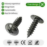 Vis à tête cruciforme en métal noires pour fixation de pare-chocs avant et arrière, pour connexion métallique automobile