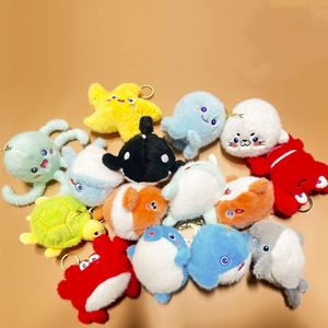 Lindo Llavero de Peluche con Colgante de Animales Marinos de Dibujos Animados, Tiburón, Delfín, Pulpo, Juguete para Niños, Relleno de Algodón PP - Product Image 3
