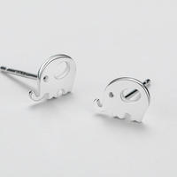 Clous d'oreilles en argent sterling 925 motif éléphant, tronc courbé, bijoux fantaisie pour femme, fournisseur B2B en gros