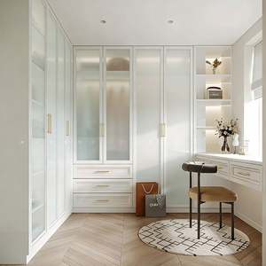 Armario Abierto Moderno Blanco Fabricado por BALOM, Armario Integrado Personalizado de Una Sola Pieza para Uso en Muebles para el Hogar - Product Image 3