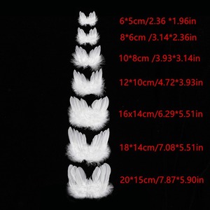Ailes d'ange en plumes blanches, ornement pour sapin de Noël, 5cm-20cm, ailes décoratives suspendues pour décoration de fêtes - Product Image 4