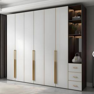 Cloakroom Furniture Clothes Storage Walk in Closet Wardrobe Black Wardrobes Cabinet Closet With Glass Door <b>Led</b> <b>Lights</b> - Product Image 1
