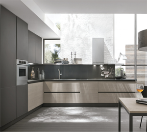 ארונות מודרניים בינוניים אפור מבריק גבוה מודולרי ארונות מטבח וארונות כל הבית התאמה אישית - Product Image 3