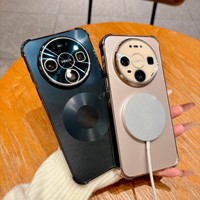 Étui magnétique antichoc pour Mate 80/80 Pro/80 Pro Max avec airbags aux 4 coins, protection complète de l'objectif, design simple et coloré