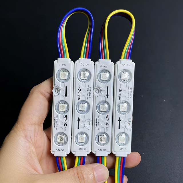 5050 LED Modules 3 Led DC 12V Waterproof Advertisement Design 75*15 Epoxy SMD LED Module Super Bright RGB LED Module Light