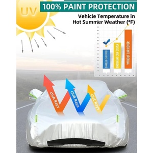 Fundas para Coche de Tela Oxford para Todo Clima para <span class=keywords><strong>Tesla</strong></span> Model 3 con Malla Ventilada, Puerta con Cremallera, Abertura para Puerto de Carga, Abertura para Maletero y Almacenamiento - Product Image 5