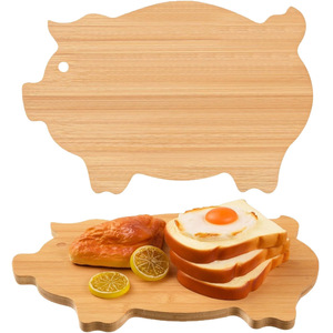 Tabla de cortar de madera con forma de jabalí, de doble cara, para servir frutas y queso - Product Image 1