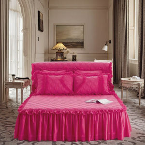 Изготовленные на заказ двойные/двойные кушетки 100% полиэфирные волокна кровати юбки для домашнего или гостиничного использования - Product Image 3