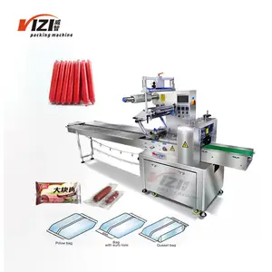 Hot Selling Flow Package Machine Sandwich Hot Dog Ham Sausage Packaging Machine