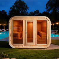 Prix d'usine - Sauna combiné sec et vapeur pour 2 personnes - Sauna intérieur en bois de cèdre