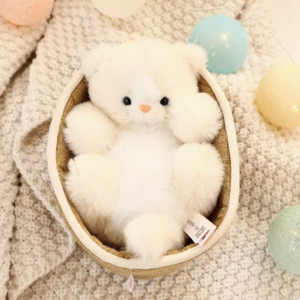 2024 vendita calda disegni popolari gatto peloso In cesto giocattoli di peluche peluche peluche giocattoli pezza gattino personalizzato per la decorazione della stanza - Product Image 4