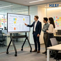 Интерактивный смарт-дисплей HRAY 98 дюймов, 60 Гц, с откликом 8 мс, двумя динамиками по 15 Вт, доступна кастомизация OEM и ODM