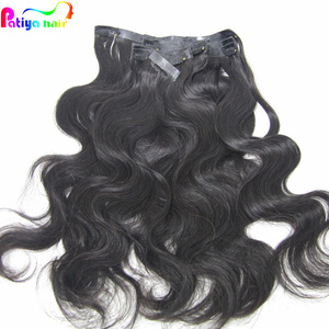 Prodotti Dropshipping 2025 capelli cambogiani vergini allineati con cuticole senza soluzione di continuità Clip per il corpo ondulato In estensione capelli umani - Product Image 3