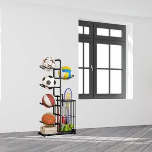 Panier de rangement pour équipement sportif Support de rangement pour balles Support pour raquettes de tennis - Product Image 6