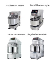 Mélangeur à farine électrique automatique 50L 2.5KW en acier inoxydable 304, double action, double vitesse, avec minuterie intelligente, batteur à pâte sur socle