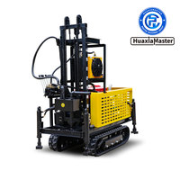 Machine de forage de puits d'eau sur chenilles hydraulique avec moteur diesel 22HP, portable, pour forage jusqu'à 120m