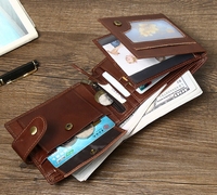 Dompet Kulit Asli Berkualitas Tinggi Grosir, Dompet Kulit Crazy Horse Kasual, Dompet Kartu Kulit Premium