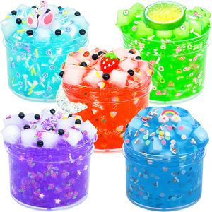 Colorful Ice Cube <b>Slime</b> <b>Kit</b> for Kids - Fruit <b>Slime</b> with Charms, DIY Stress Relief Toy Gift - Product Image 1