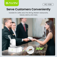 BAVIN PC1130 20000mah 22.5W Travel 15W Fast Wireless Charging Power Bank avec câble de chargeur de type C