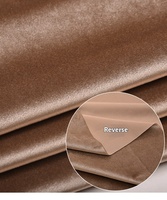 Tissu d'ameublement en velours pelucheux tricoté de qualité supérieure, écologique, imperméable, ignifuge, extensible, occultant, uni, teint