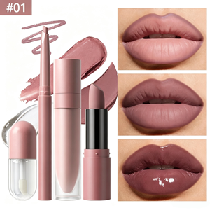 Wholesale Vegan Waterproof Soft Matte <b>Lip</b> <b>Gloss</b> <b>Set</b> Liquid Lipstick <b>Lip</b> Liner <b>Lip</b> Oil Box Packaging - Product Image 6