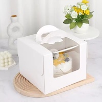 Boîtes à gâteaux mini bento personnalisées avec logo en gros, emballage biodégradable transparent avec fenêtre pour aliments, avec gaufrage