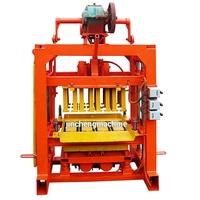Machine manuelle de fabrication de briques de pavage de 6 pouces à vendre - Machine de moulage de blocs creux en béton/ciment QTJ4-40