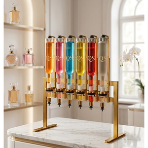 Nouveau design Distributeur de parfum à 12 têtes 375ml / <span class=keywords><strong>500ml</strong></span> avec support de table et support métallique portable Argent Or - Product Image 3