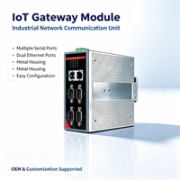 Passerelle Modbus sur rail DIN, RS232/485 vers Ethernet, convertisseur sans fil TCP/RTU, IIoT, 24V DC, pour l'automatisation des usines intelligentes