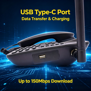 <span class=keywords><strong>Téléphone</strong></span> <span class=keywords><strong>fixe</strong></span> sans fil 4G W3600B avec bande de fréquences 2G/3G/4G et 5 touches de stockage individuelles - Product Image 3
