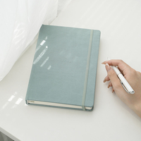 Agenda personnalisé avec impression de logo Agenda personnalisé Journal avec couronne Cahier A5 couverture en cuir PU bleu Agenda quotidien