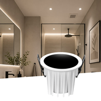 Spot lumineux LED encastrable personnalisable, étanche, ignifuge IP65, avec couvercle rond, pour salle de bain et extérieur