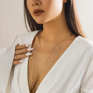 2023 Nieuwe Aanwinst Mode Sieraden Retro Koreaanse Lange Kwast Open Kraag Choker Halsketting Ronde Hanger Kraagketting voor Vrouwen - Product Image 3