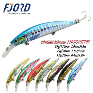 FJORD 2024 Nouveauté <span class=keywords><strong>Leurre</strong></span> Minnow 3D Imprimé pour Grandes Prises 37g 110mm Leurres de Pêche Lumineux Minnow Coulant pour Bar - Product Image 1