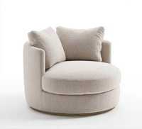 Modernes Getuftetes Sofa-Set Wohnzimmer Weißer Stuhl Inneneinrichtung Gepolsterter Drehsessel Heimbüro Schlafzimmer