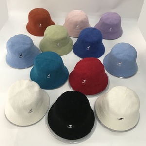 stylish cool short brim cheap custom customize embroidery terry towel cloth bucket hat hats terry towel fashion - Product Image 5