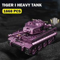 12GO 97008-09 Tanque Mediano Alemán Panther IV Ausf de la Segunda Guerra Mundial, Modelo con Figuras, Bloques de Construcción, Juguetes, Regalos para Niños, Sets de Bloques de Construcción