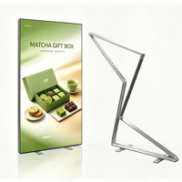Boîte à lumière double face autoportante pliable avec support en aluminium et base robuste, tissu extensible 260 g/m² pour stand de salon professionnel