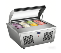 Vente Flash : Machine à Glace et Gelato Portable de Comptoir à Température Unique, Réfrigérée, Électrique, Verticale, Certifiée ETL CE