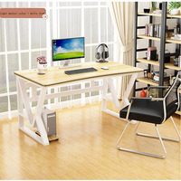 Bureau Simple pour Personnel, Table d'Étude à Domicile, Bureau d'Écriture, Bureau d'Ordinateur Multifonction avec Cadre en Acier, Table de Jeu