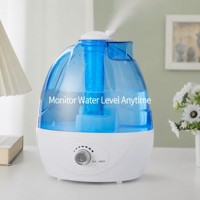 Humidificateur ultrasonique transfrontalier le plus vendu, capacité 2,5 L, grande production de brume, fonctionnement silencieux (moins de 36 dB), usage domestique