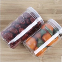 Bocaux PET Personnalisés 16oz 32oz 500ml 1000ml Transparents à Large Ouverture avec Couvercle en Aluminium, Contenants en Plastique pour Stockage Alimentaire Salade